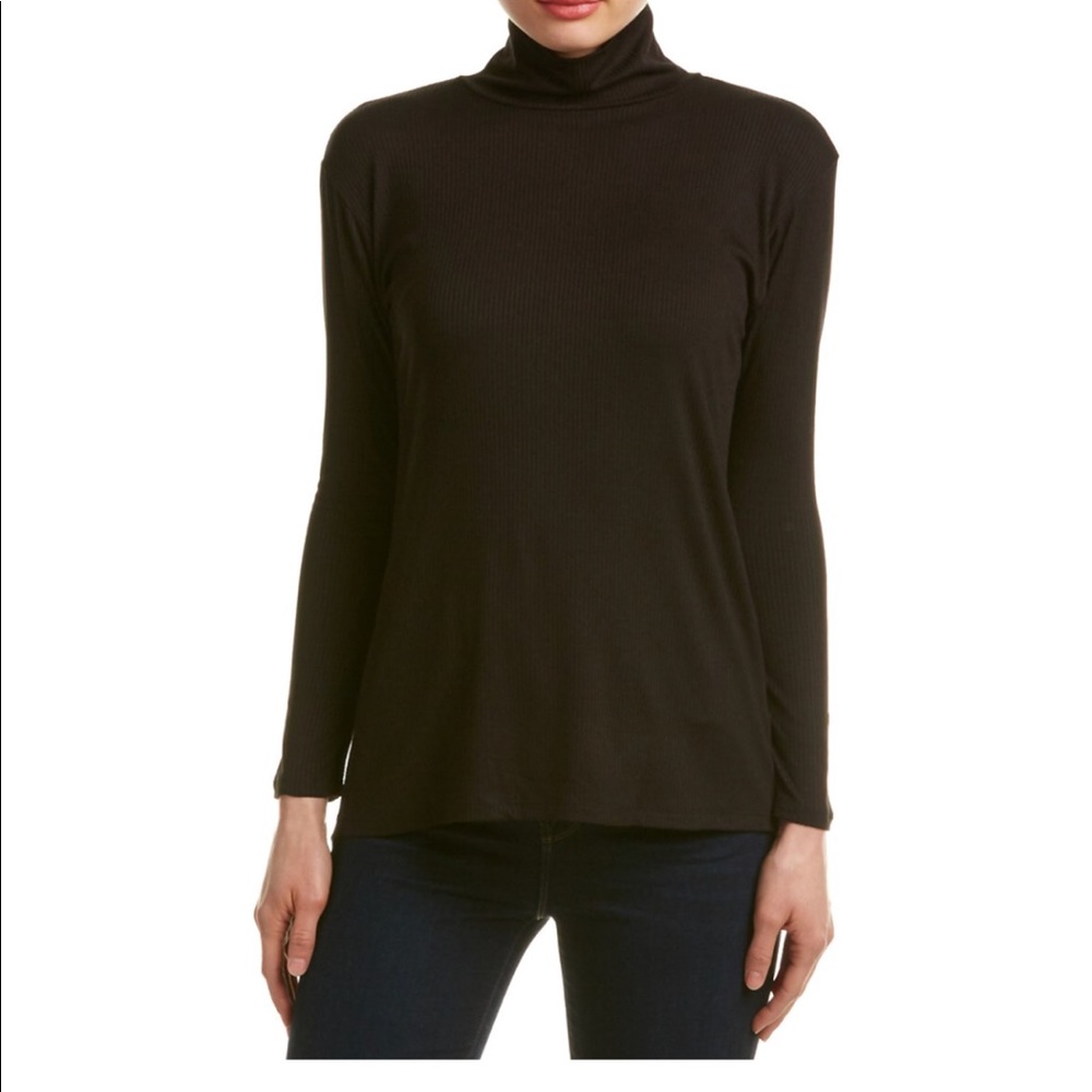C&C California cotton blend black turtleneck
